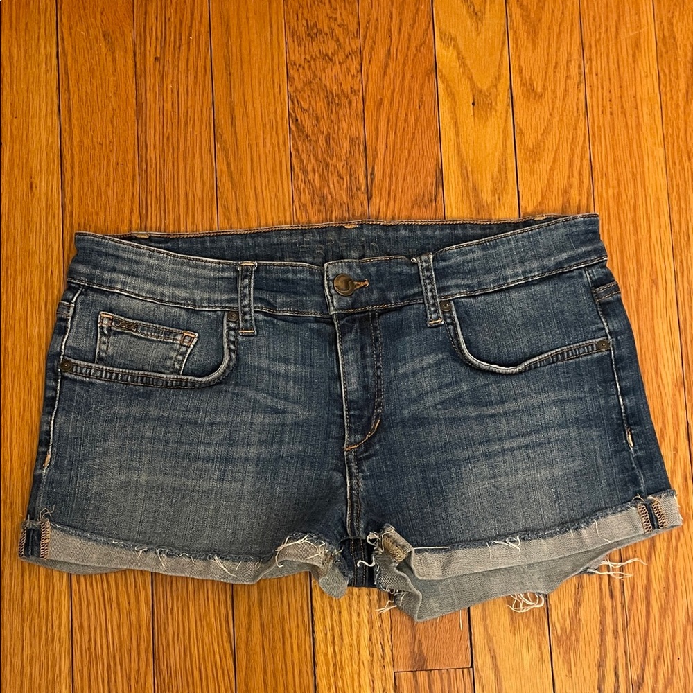 Joe's Jeans Raw Cuff Indigo Denim Shorts